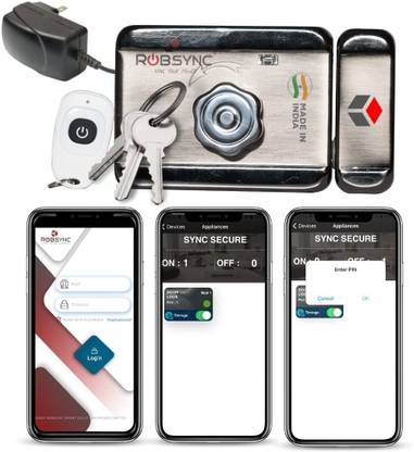 Robsync Electronic Door Lock with Inbuilt WiFi Controller Main Gate Lock 4-digit PIN Smart Door Lock