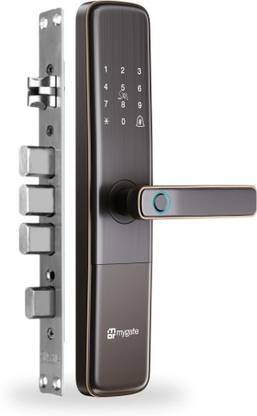 Mygate Plus BLE Lock|6-Way Unlock - Fingerprint, PIN, OTP, App, RFID, Key|3Y Warranty Smart Door Lock