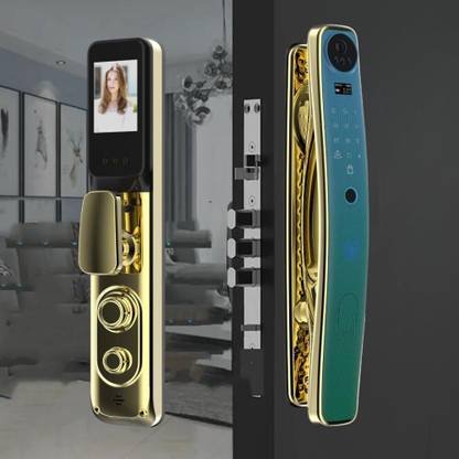 GOLENS X17 Smart Lock 8 Ways Unlocking |3D Face ID| Fingerprint | Mobile App | RFID Card | PIN | OTP |Key Smart Door Lock