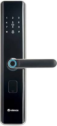 VALENCIA Hola Door Lock with Fingerprint, RFID, PIN & Manual Key Access, Alarm Feature Smart Door Lock