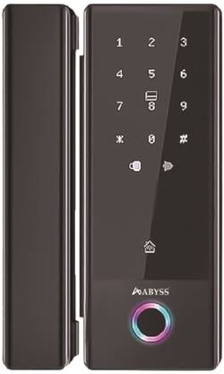 Abyss GL16 Smart Wi-Fi Digital Door Lock for Glass Doors | Fingerprint, RFID, Password, Mechanical Key Access | Inbuilt Wi-Fi & SmartLife App Compatibility Smart Door Lock