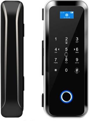 GEETAVISION Security Biometric Fingerprint for Glass ,Password with IC Cards Smart Door Lock