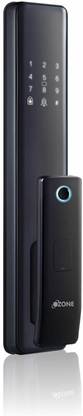 OZONE Smart External Door Lock for Wooden & Metal Doors with 5-way Access Mobile App, Fingerprint, Password, RFID Card and Emergency Key | Black Smart Door Lock