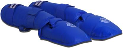 Hanah KIO Approved Molded Karate Shin Guard (Blue, Medium) Smart Insole