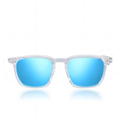 Tunifi Bluetooth Smart Glass, Blue Lenses With 24Hrs Battery Bulit in Mic Speakers