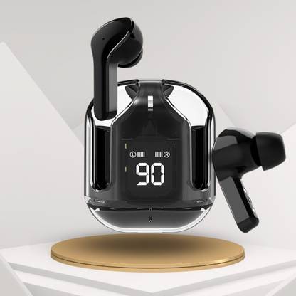 EARBOOTH Ultrapods Max Bluetooth 5.3 earbuds LED Display Touch Control, Gaming Headset Smart Headphones