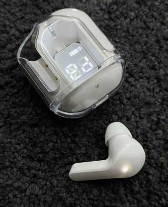EARBOOTH Ultrapods TWS Earbud, Bluetooth Earbuds with Display, Transparent Design Smart Headphones