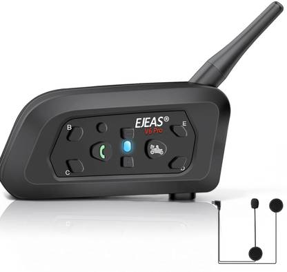 EJEAS V6 Bluetooth Helmet Intercom for 6 Riders (Single Unit) Smart Headphones