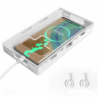 focus Cell Phone Lock Box, Portable Cell Phone Jail Box with 2 Keys Smart Key