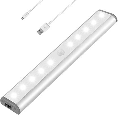 GIANT IMPEX Stick On Anywhere Portable Wireless 10 LED Cabinet Lights Motion Sensor Motion Sensor Light