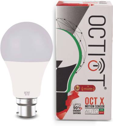 OCTIOT OCT-XD Motion Sensor LED Bulb | B22 LED Bulb | Auto On/Off Cool White Smart Sensor Light