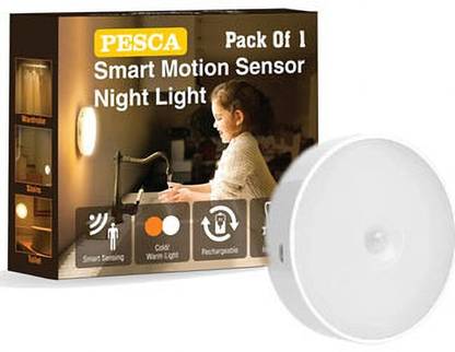 PESCA LED Smart Motion Sensor Light 108 USB Rechargeable Stick-Anywhere Night light Smart Sensor Light