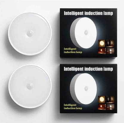 SAASO COOL WHITE BODY INDUCTION SENSOR LED NIGHT LIGHT FOR HOME Motion Sensor Light
