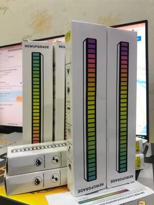 RHONNIUM Music LED Light 32 LED RGB Strip Lights Silver Smart Sensor Light