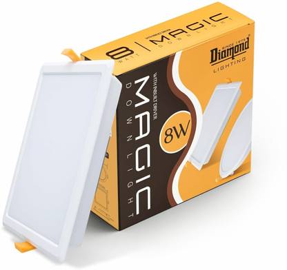 Diamond Modular Diamond Lighting 8W LED Panel Ligh Warm White, Sleek & Energy-Efficien Ceiling Lamp