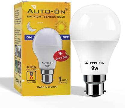 auto-on Day/Night Sensor Bulb 9W (Automatic ON During Night OFF During Day)(Pack of 1) Smart Bulb
