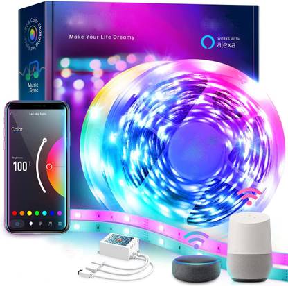 CREMPIRE Wi-Fi Multicolour Smart LED Strip Kit 10 Mtr with app control,Music Sync Light Strip