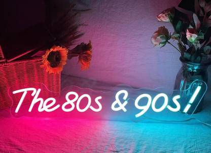 LSI The 80s & 90s! Custom Back To The 80s LED Neon Sign Night Light Smart Bulb