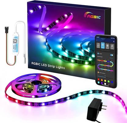 PIXELSYNC Smart RGBIC LED Strip with App Control, Music Sync, 60led/m (5M) Light Strip Light Strip