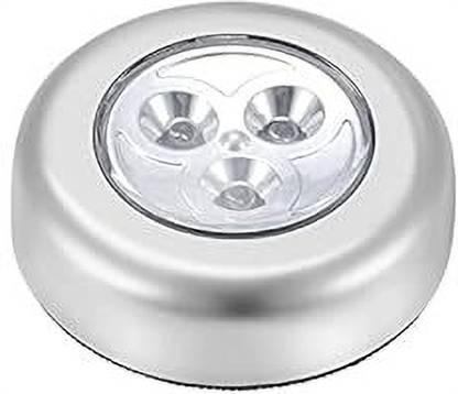 KR STORE 3 LED Battery-Powered Stick-on Push Light for Wireless Night Light Touch Lamp Smart Sensor Light