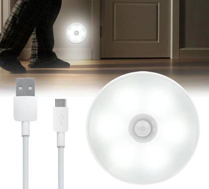 Arbitrary Hub Mini Sensor LED Night Light with USB Charging Cable for Home Bedroom Corridor Motion Sensor Light