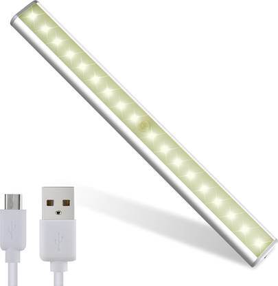 PunnkFunnk LED Motion Sensor Closet Lights,Rechargable Battery Operated Under Cabinet Light Motion Sensor Light