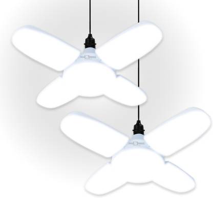Make Ur Wish Led Foldable Light Fan Blade Bulb Super Bright Angle Adjustable Home Pack of 2 Ceiling Lamp