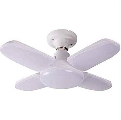 RAYLUMENO 28W Mini Foldable Fan Blade LED Bulb B22 Bright Angle Adjustable Ceiling Lamp