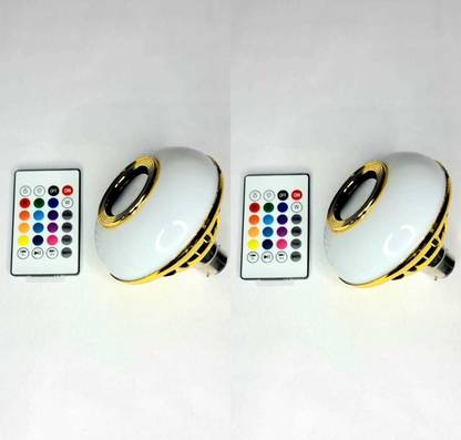 spark world Smart LED Bluetooth Music Light Colour Changing Wireless Smart Bulb (Pack of 2) Smart Bulb