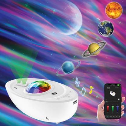 TECPHILE Smart Galaxy Wi-Fi Starship Projector with BT Speaker Nebula & Galaxy Effects Ceiling Lamp