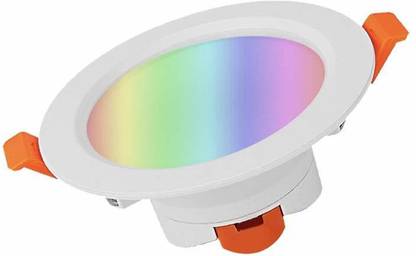 Auslese Tuya WiFi RGB + White Color Changing Dimmable Downlight for Ceiling 9W Smart LED Ceiling Lamp