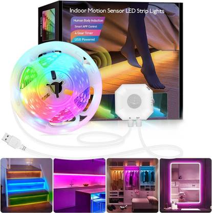 TECPHILE RGB LED Strip Light with Motion Sensor Light Strip