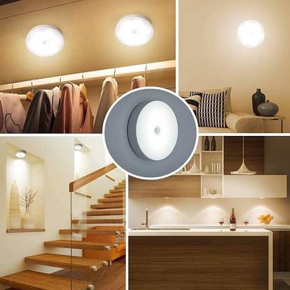 PRIME KINGS PK Motion Sensor Light for Home with USB Charging Wireless Self Adhesive LED Night Lamp
