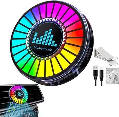 CLVMART Music Level Light LED Car Air Freshener Motion Sensor Light