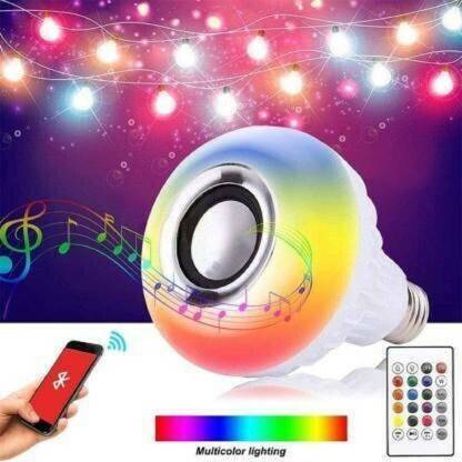 TECHMAZE BT Music Light Bulb B22 LED Speaker Color Changing 24Keys Remote Smart ball T65 Smart Bulb