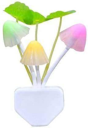 vihan marketing Night Lamp with Plug Smart auto On / Off, Auto Color Change Mushroom light 2Pack Table Lamp