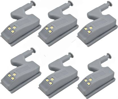 amg digital Pack of 6 Cabinet Hinge Led Sensor Lights for Bedroom Cupboard Closet Wardrobe Smart Bulb