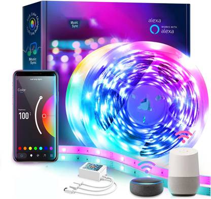 Gesto 10 Meter Smart Led Strip Light|Music Sync With Alexa And Google|App Controlled Light Strip