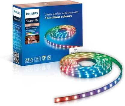 PHILIPS 5 Meter Wi-Fi Smart LED Strip with Music Sync, Voice Control & Dimmable feature Light Strip