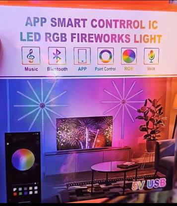 CYMNIX App Smart Control LED RGB Fireworks Light Smart Sensor Light