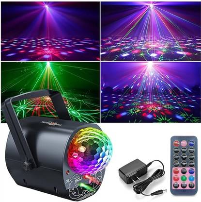 Pick Ur Needs Disco Ball Party Lights DJ Laser Light with Remote – RGB Strobe & LED Projection Motion Sensor Light