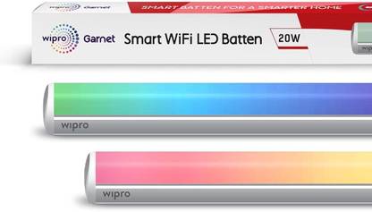 Wipro Next 20 W Wi-Fi CCT + RGB LED Batten with Voice & App Control Smart Tube Light