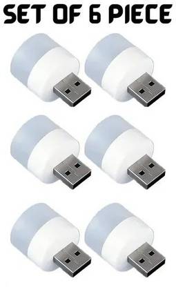 JAMBU 1W USB LED Light, 6 Pcs (White) Smart Bulb