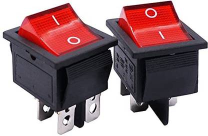lucan techno Standard Rocker IRS-16-5 Switch( Pack of 10 ) Smart Switch