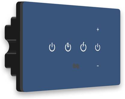 iotics Smart Touch Switch for 3 Light & Dimmer, Remote, Mobile App, Alexa & Google Home Smart Switch