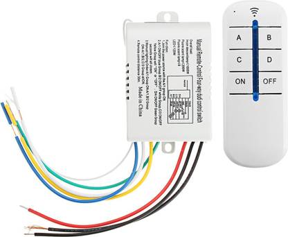 BT ABCD 4 Way Wireless Remote Control Switch Four Way IR RF Switch for Light & Fan Smart Switch