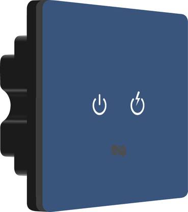 iotics Smart Touch Switch for 2 Lights, Remote, Mobile App, Alexa & Google Home Smart Switch