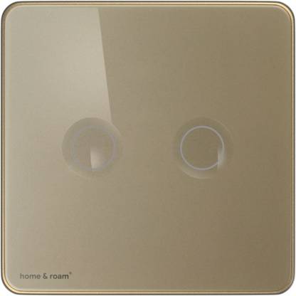 Home and Roam C-2GA-BGE Embossed Glass and Alloy Bezel Smart Switch