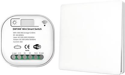 TUYA RF + WiFi No Battery Self Powered Kinetic Switch, 1 Gang Smart Switch
