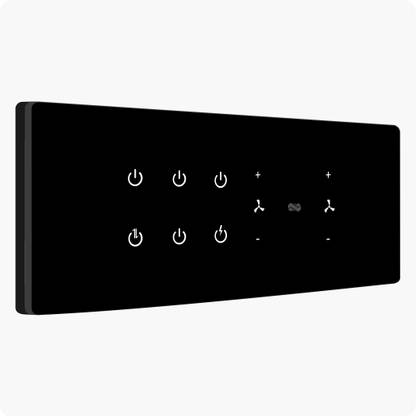 iotics Smart Touch Switch for 6 Lights & 2 Fan, Remote, Mobile App, Alexa & Google Home Smart Switch